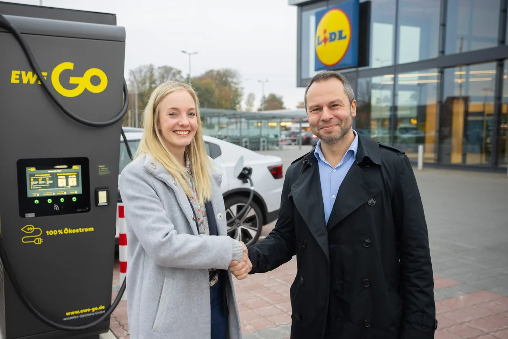 EWE Go och Lidl satsar på snabbladdare