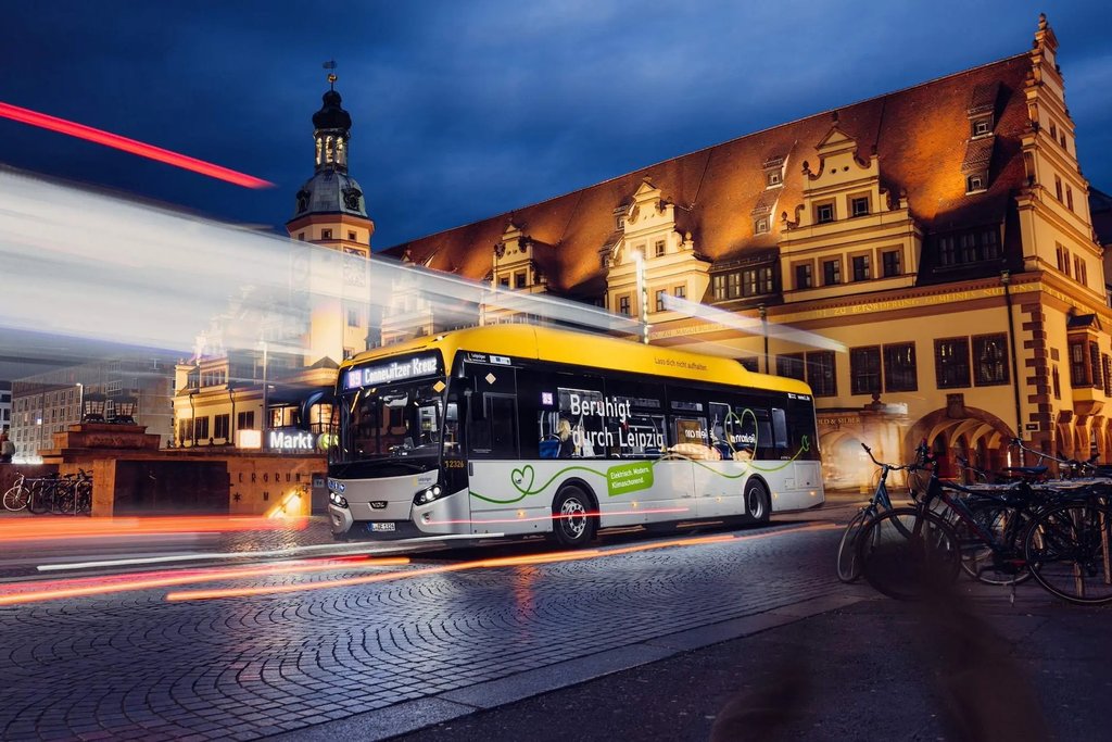 Leipziger Verkehrsbetriebe får stöd för E-bussar